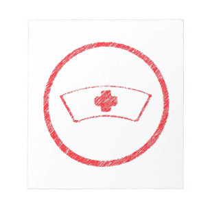 medical red emt hospital ER nurse cross Notepad