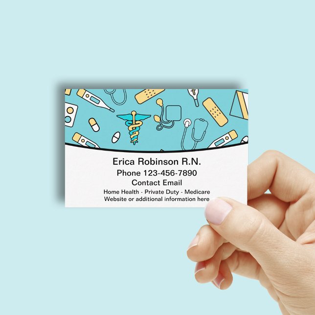 Medical Registered Nurse Health  Business Card (nurse)