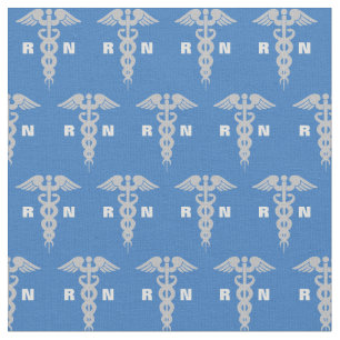Medical Registered Nurse Symbol Pattern Design Fabric