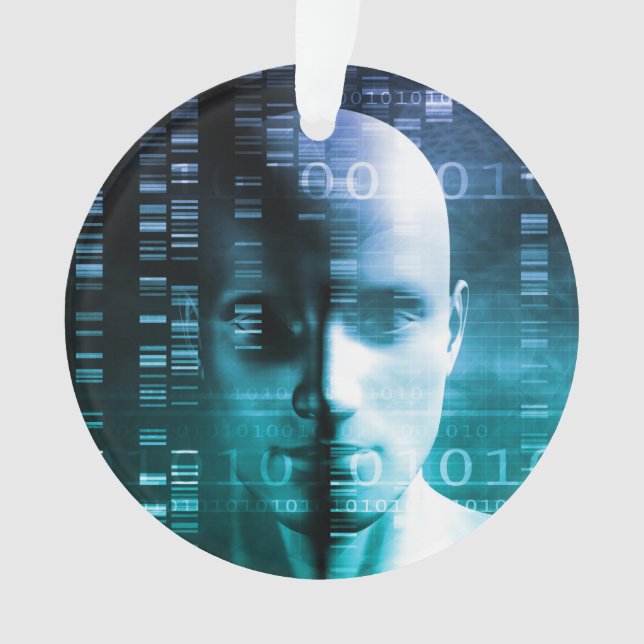 Medical Research in Genetics and DNA Science Ornament (Front)