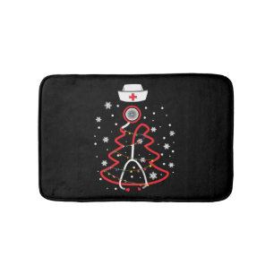 Medical RN NUrse, Merry Christmas Bath Mat
