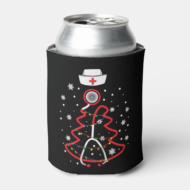 Medical RN NUrse, Merry Christmas Can Cooler (Can Front)