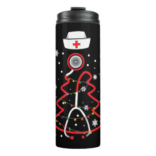 Medical RN NUrse, Merry Christmas Thermal Tumbler