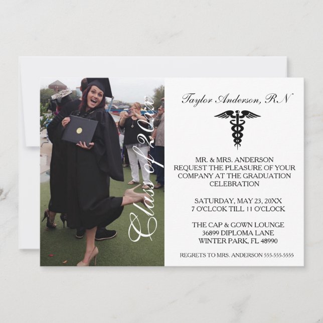 Medical RN School Graduation Announcement (Front)