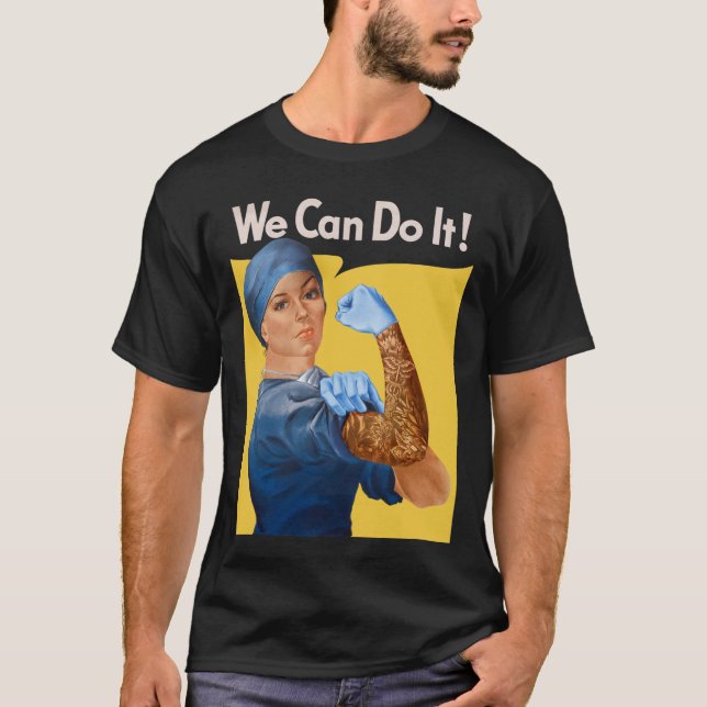 Medical Rosie Nurse Doctor Medicine Feminist T-Shirt (Front)