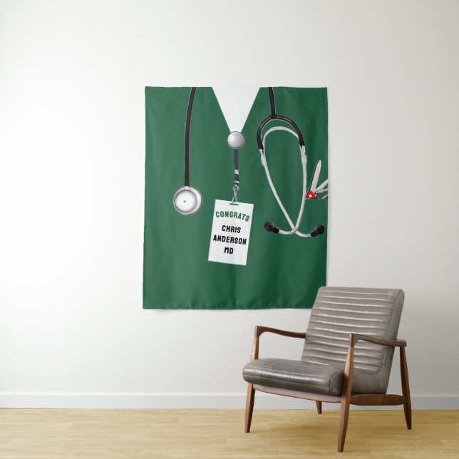 Medical School Doctor Graduation Banner Tapestry (In Situ)