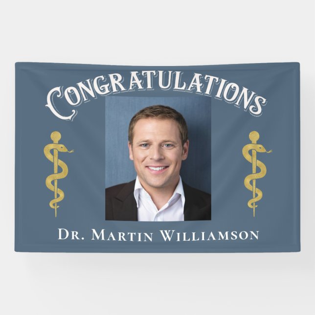 Medical School Doctor Nurse Dentist Graduation Banner (Horizontal)