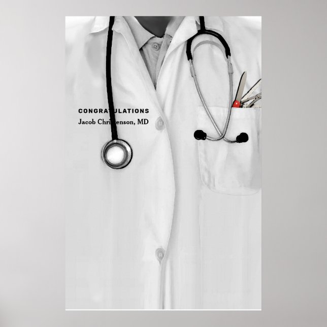 Medical School Grad Party Poster (Front)