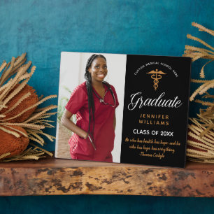 Medical School Graduate Inspirational Quote Photo Plaque
