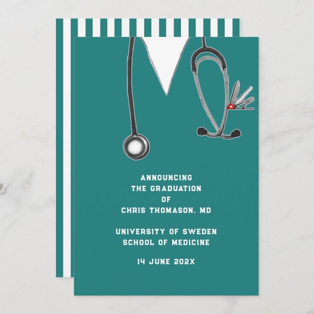 Medical School Graduation Announcement (Front/Back)