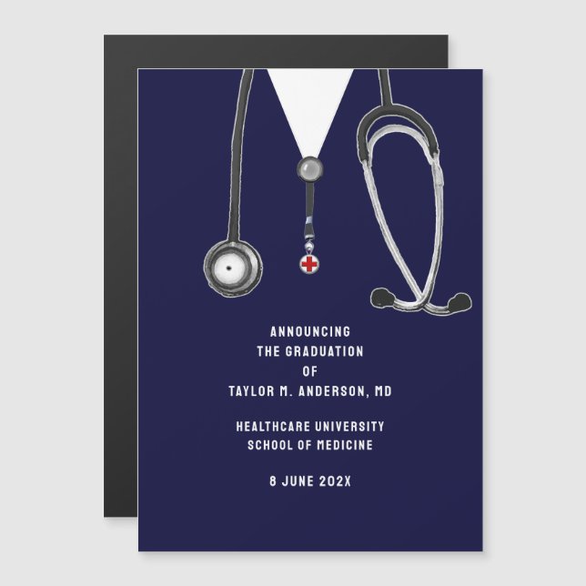 Medical School Graduation Announcement  (Front/Back)
