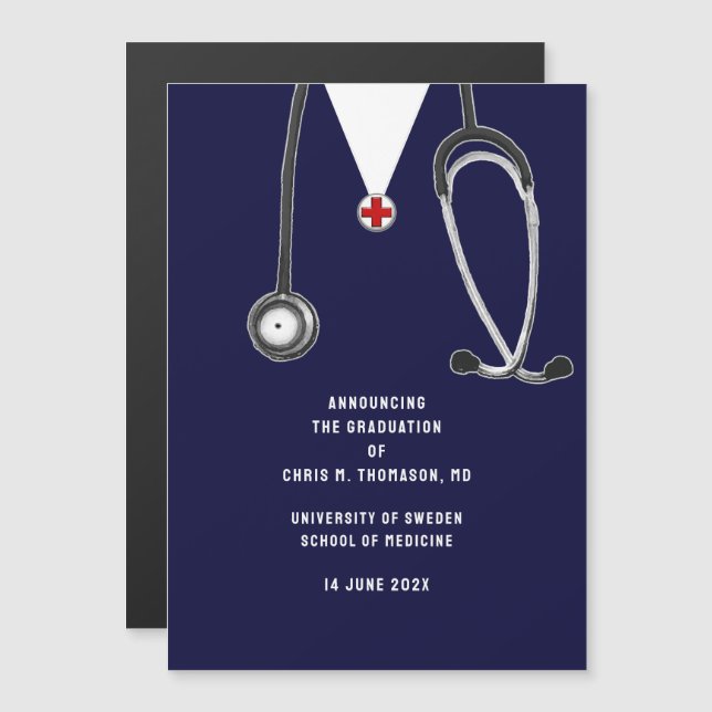 Medical School Graduation Announcement  (Front/Back)