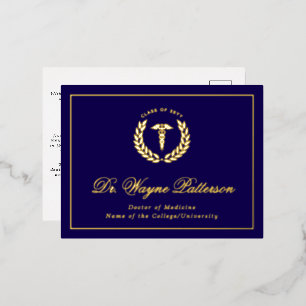Medical School Graduation Announcement Postcard