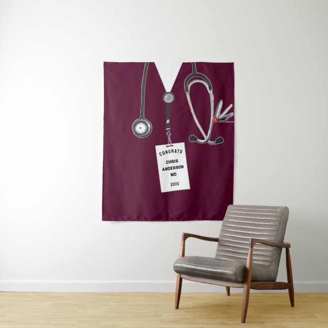 Medical School Graduation Banner Tapestry (In Situ)