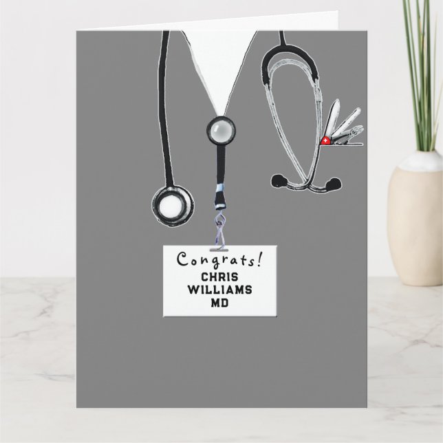 Medical School Graduation Card (Front)