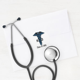 Medical School Graduation Classic Round Sticker