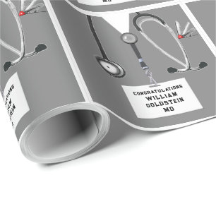 Medical School Graduation Gift Wrapping Paper