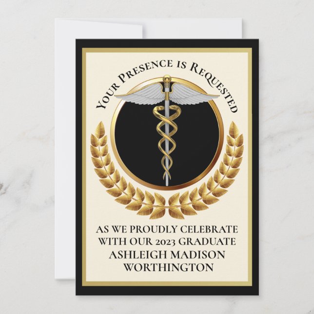 Medical School Graduation Invitation (Front)