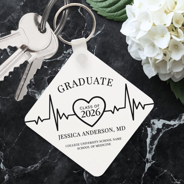 Medical School Graduation Key Ring (Nursing Medical School Graduation keychain)