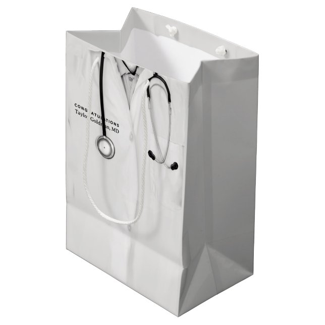 Medical School Graduation Medium Gift Bag (Front Angled)