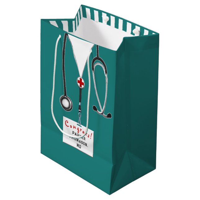 Medical School Graduation Medium Gift Bag (Front Angled)