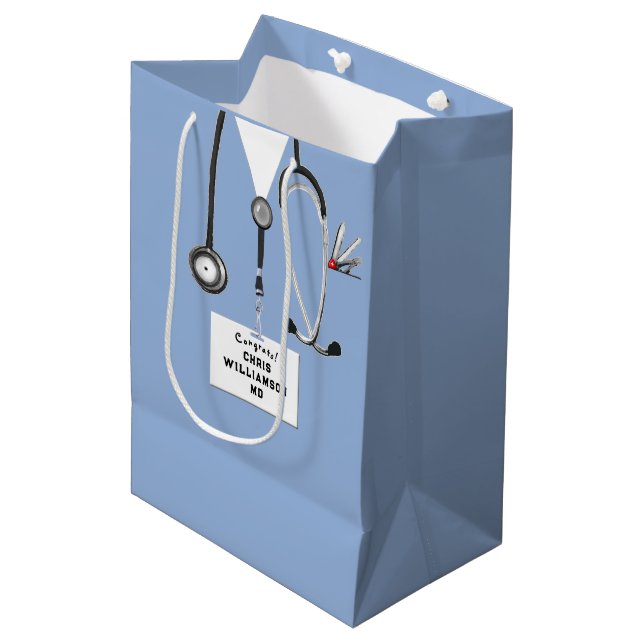 Medical School Graduation Medium Gift Bag (Front Angled)