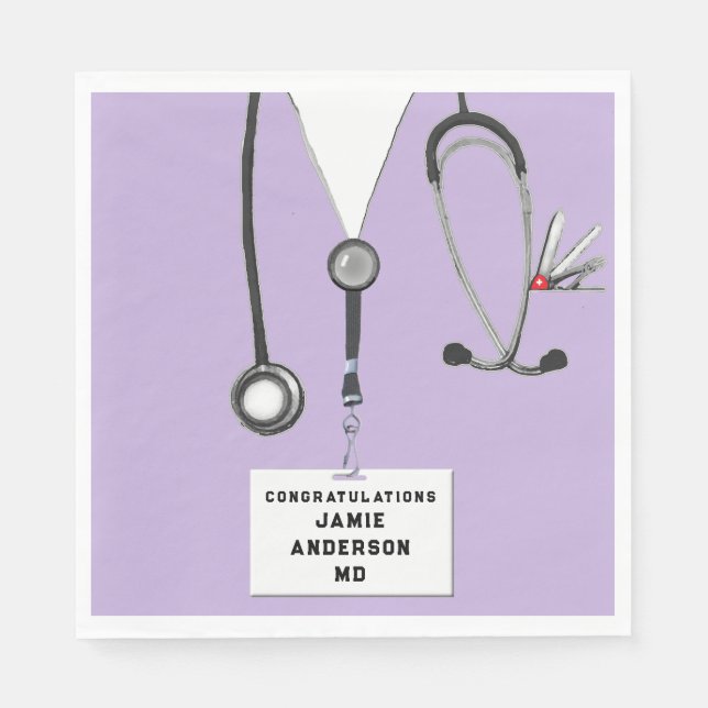 Medical School Graduation Napkins (Front)