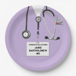 Medical School Graduation Paper Plate