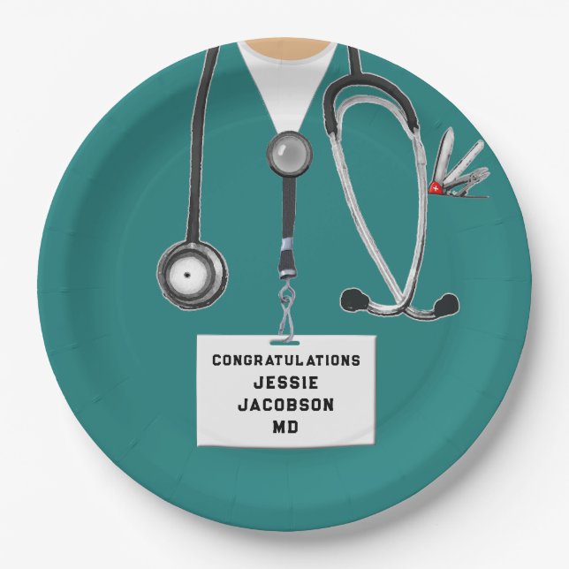 Medical School Graduation Paper Plate (Front)