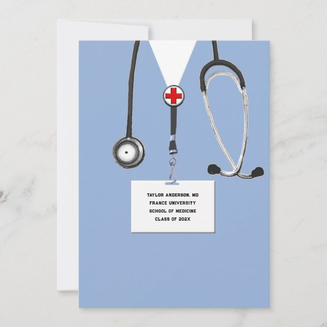 Medical School Graduation Party Invitation (Front)