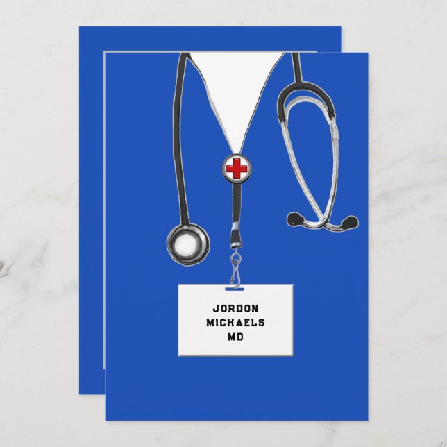 Medical School Graduation Party Invitation (Front/Back)