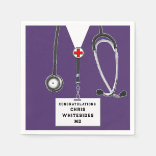 Medical School Graduation Party Napkin