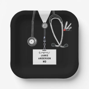 Medical School Graduation Party Paper Plate