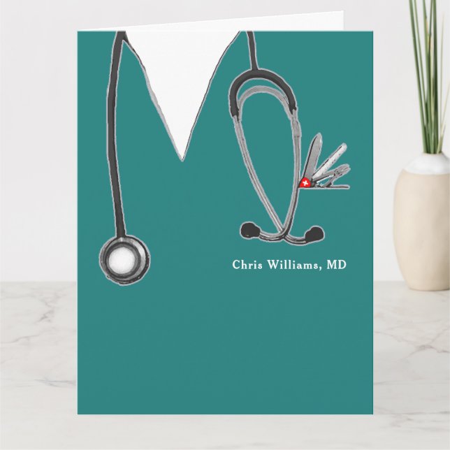 Medical School Graduation Personalised Card (Front)