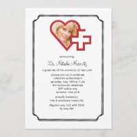 Medical School Graduation Photo Invitation