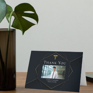 Medical School Graduation Photo Personalised Thank You Card