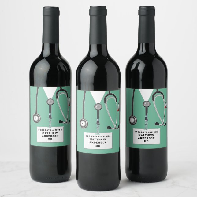 Medical School Graduation Wine Label (Bottles)