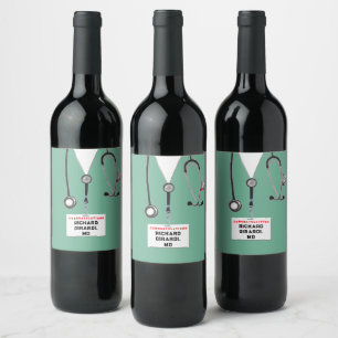 Medical School Graduation Wine Label
