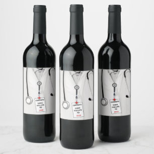 Medical School Graduation Wine Label
