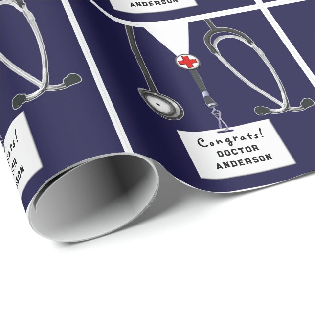Medical School Graduation Wrapping Paper (Roll Corner)