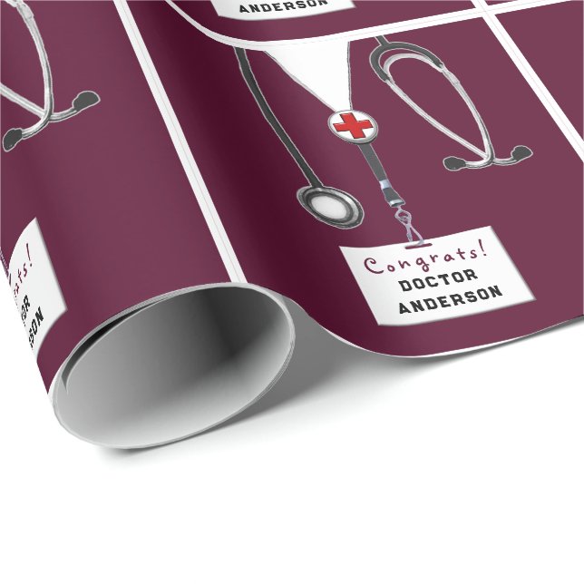 Medical School Graduation Wrapping Paper (Roll Corner)