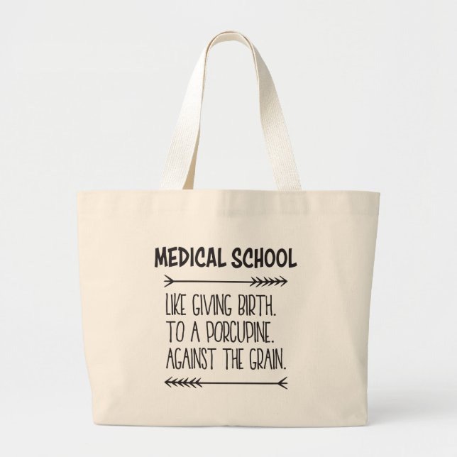 Medical School Med Student Medical Student Funny Large Tote Bag (Front)
