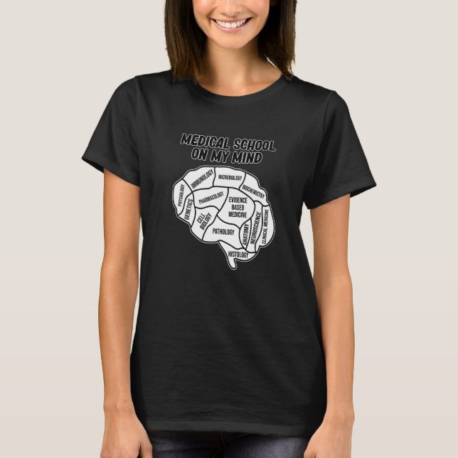 Medical School On Mind Students Doctor Graduate Gr T-Shirt (Front)