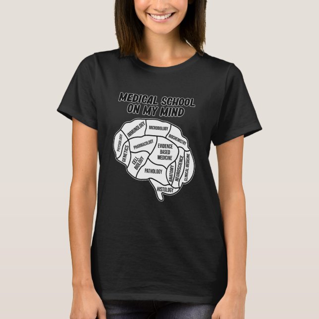 Medical School On Mind Students Doctor Graduate Gr T-Shirt (Front)