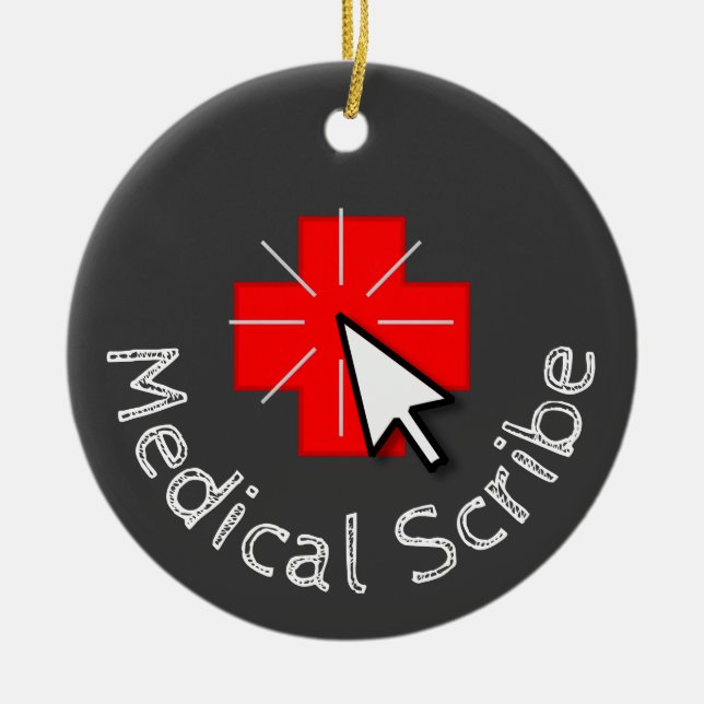 Medical Scribe Profession Ornament (Front)