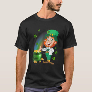 Medical Scrub Top Stethoscope Wearing Leprechaun G