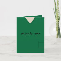 Medical Scrubs Nurse Doctor Dark Green Thank You