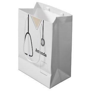 Medical Scrubs White MGB Medium Gift Bag
