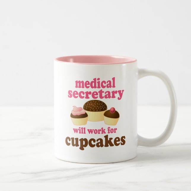 Medical Secretary (Funny) Gift Two-Tone Coffee Mug (Right)