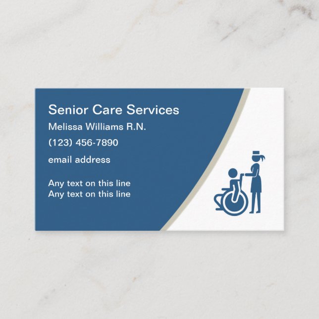 Medical Senior Care Business Cards (Front)